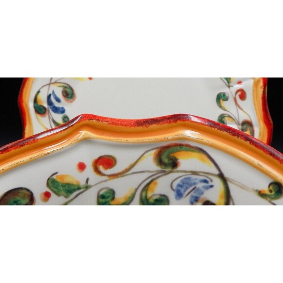 Sur La Table Mara Pattern Dinner Plates 11 Inch Made in Italy Set of 2 - Picture 7 of 12